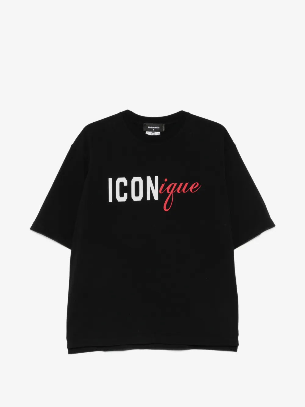 Dsquared2 — Црна маица ICONique — преден приказ