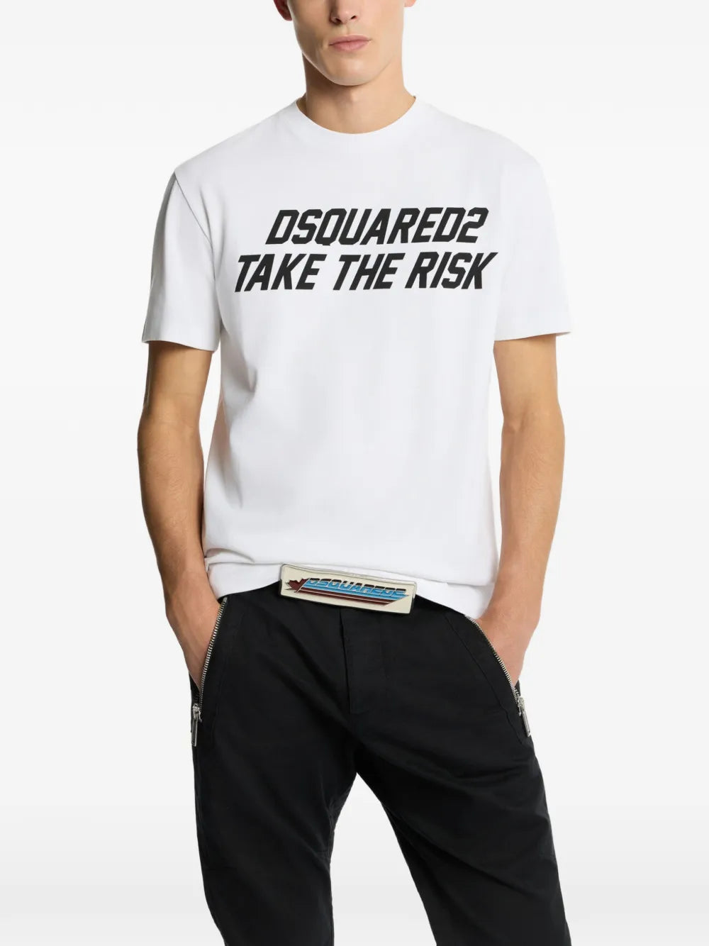 Dsquared2 — Бела маица Take The Risk — детален приказ