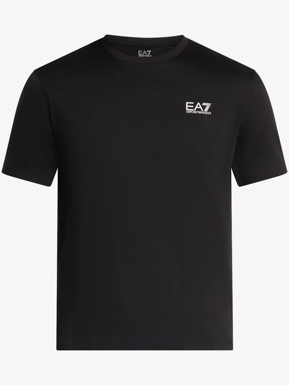EA7 Emporio Armani — Црна маица со мало EA7 лого — преден приказ